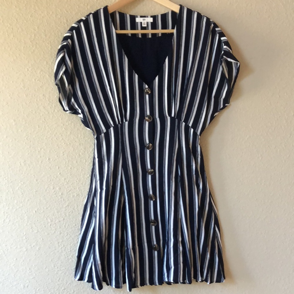Nordstrom B.P. Striped Navy Blue and White Dress Size XS